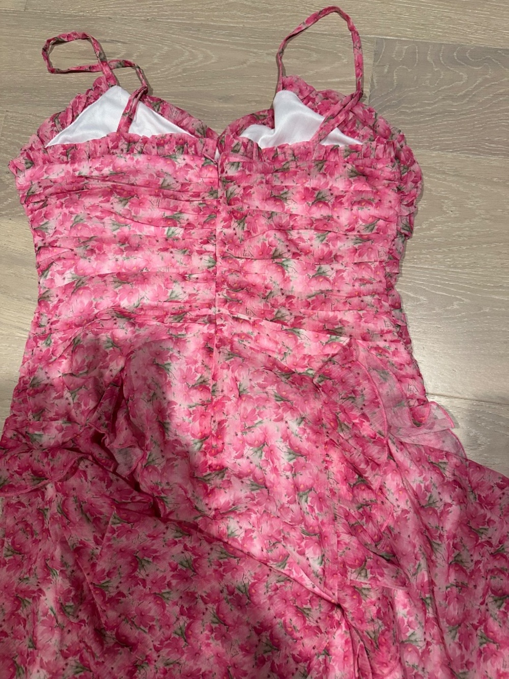 Pink floral mini dress - Picture 3 of 3